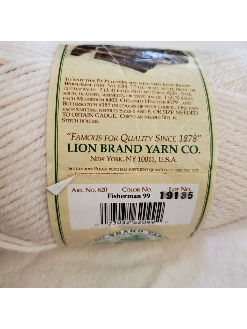 Wool Ease Yarn Fisherman 99 Lion Brand Acrylic Wool Blend - Picture 4 of 7